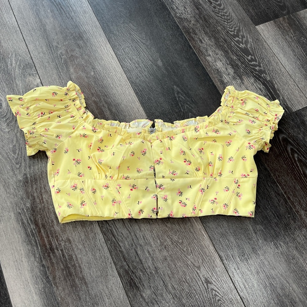 White Fox Bustier Crop Top